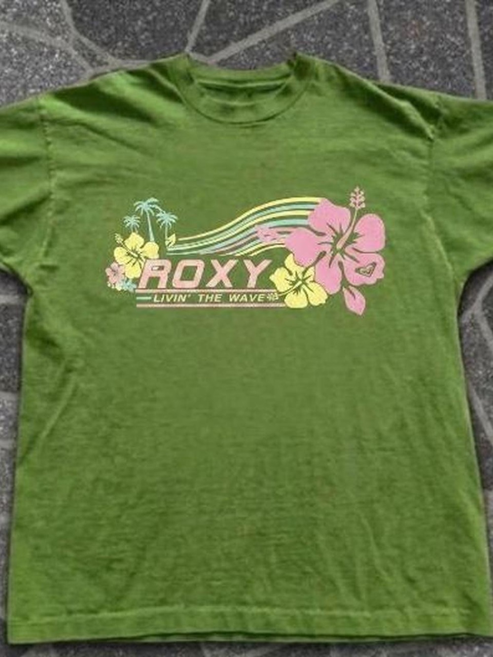 Roxy Girls' Green 'Livin' the Wave' Graphic Tee